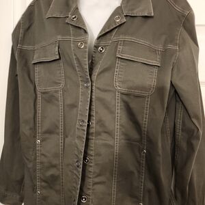 Chico's Khaki Utility Jacket